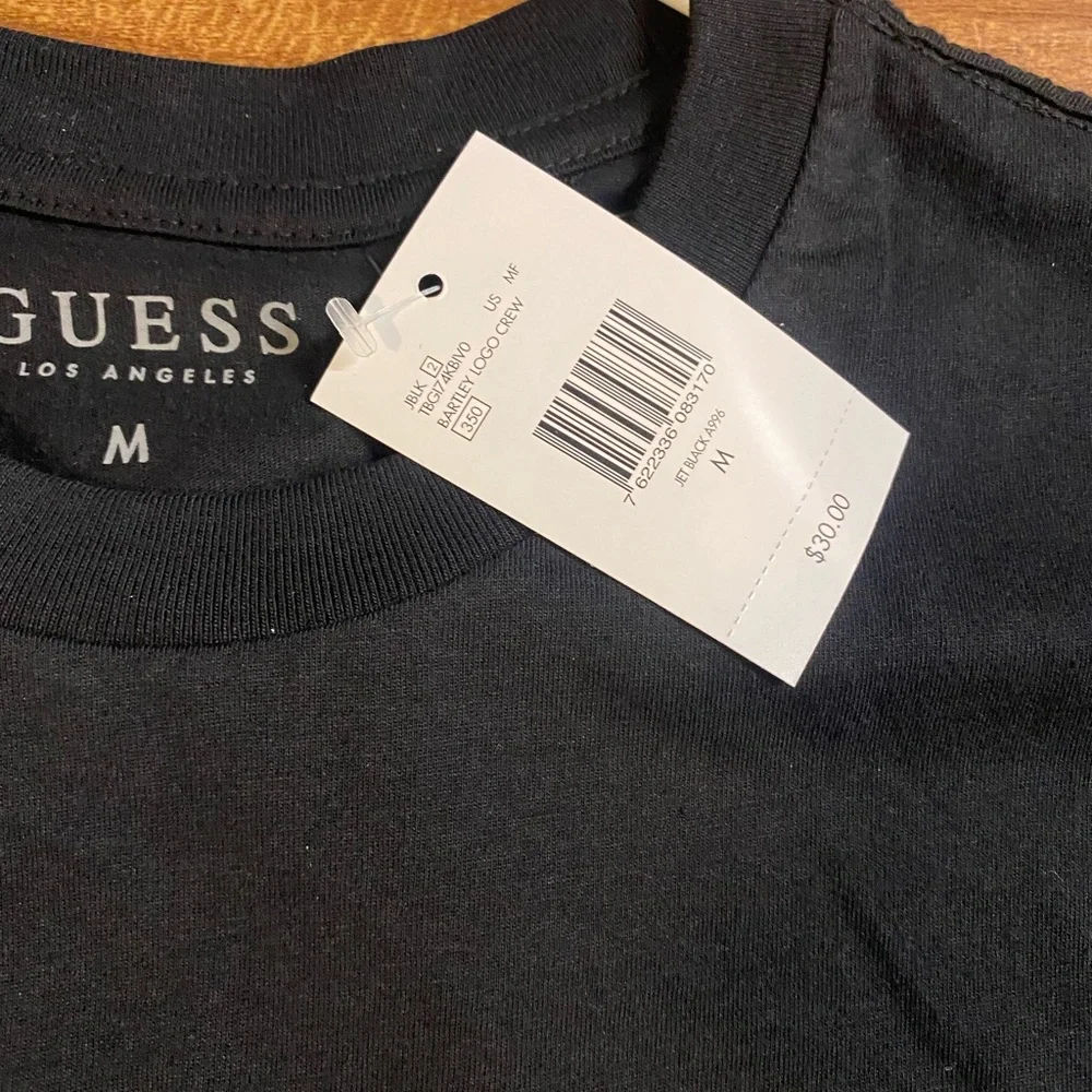 GUESS Black Short Sleeve Logo Graphic Tee - Picture 2 of 3